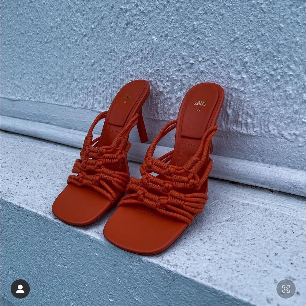 Zara heels with cords bloggers fav